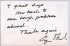 George H w  Bush Signed Handwritten Note As President-elect 