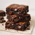 Double Dark Chocolate Brownie Dessert Box Gooey Fudge Fresh Baked 8x8