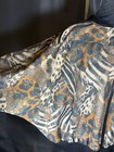 Vintage 80   s 90   s Silver Threads Animal Print Bomber Jacket Batwing Sleeve Usa L