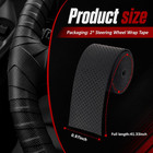 2pcs 3 4ft Steering Wheel Wrap Tape  Perforated Leather Steering Wheel Tape