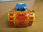 Vintage 1940 s Marx Tin Litho Wind Up Turnover Us Army Tank  5-nice   