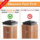10 Pack Aluminum 4x4 Post Caps  Fence Caps For True 3 5 x3 5   Black