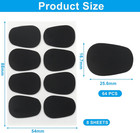 64pcs 0 8mm Thick Saxophone And Clarinet Mouthpiece Cushion - Ultra-soft Oval Ru