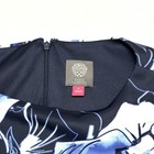 Vince Camuto Navy Blue Floral Sheath Dress Women 4 Career Cocktail Party Flare