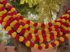 Home Wedding Event Decoration Artificial Handmade Bright Blossom Flower Garland