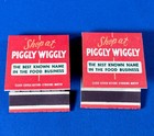 2 Vintage Piggly Wiggly Matchbooks Unused Diamond Matches Front Striker Mr  Pig