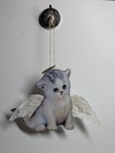 Vtg Bradford Exchange  Angel Kitty Cat Ornament Jurgen Scholz Feather Wings Halo