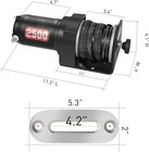 2500lbs Waterproof Electric Winch Synthetic Rope 12v Towing Trailer Off-road