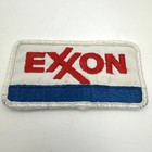 Exxon Patch Lot White Vintage 1981 Offshore District Tiger Logo 2pc