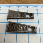 Lot Of 2 Vintage Cast Iron Architectural Open   Shut Flue Furnace Handles
