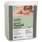 Forpro Premium Flannel 3-piece Massage Sheet Set  Sage