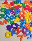 Magnetic Alphabet Letters   Numbers Vintage   Modern Mixed Lot Of 100  Pre-owned