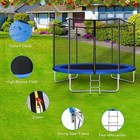 10 Ft  Round Trampoline With Safety Enclosure Net And Ladder