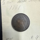 1861 Nova Scotia 1 2 Cent Ef