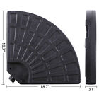 4 Pcs Round Patio Umbrella Base Stand Cantilever Offset Water sand Filled Black
