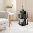360   Rotating Bookshelf  2 Tier Standing Bookcase  Small Corner Bookcase New