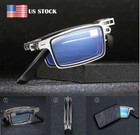 2   Foldable Reading Glasses Anti-blue Glasses Ultra-light Travel Portable Gifts
