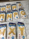 14   Gold Letter Number Foil Balloon Birthday Party Lot 115