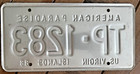 Us Virgin Islands - License Plate - Tp-1283 - 1988 Tag - American Paradise 