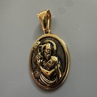 Saint Jude Thaddeus Gold Tone Pendant 24    Chain Stainless Steel Jesus Faith Gift