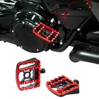 1black Red Floorboards Foot Brake Pedal Shifter Pegs For Harley Road Glide Fltr