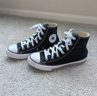 Converse Chuck Taylor All Star High Top Sneakers Black White Youth Size 3 3j231