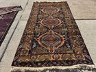 4x7 Blue Vintage Oriental Rug Antique Handmade Handwoven Fine Navy Real Wool 4x6