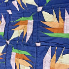Handmade Dancing Leaves Cotton Fabric Patchwork Quilt Top topper queen Size