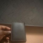 Men s Black Solid Bifold Wallet With Id Window  Stitching  Credit Card