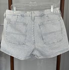 Womens Old Navy High Rise Og Loose Denim Jean Shorts Sz 14 Railroad Stripe Blue