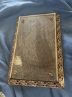 Vintage Rectangle 14x10 Vanity Dresser Tray Mirror Gold Ornate Frame