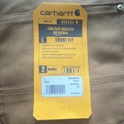 Carhartt Firm Duck Insulated Bib Overalls Loose Fit Brown Or4393-m