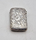 Very Nice Design Small Antique Sterling Silver Vesta Case Chester 1886