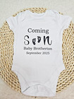 Personalised  coming Soon  Baby Vest grow - Boy girl Baby Pregnancy Announcement
