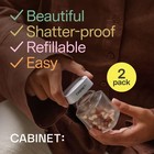 Cabinet  2 Empty Large Bottles  white Rx Caps  White 