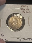 1941 Great Britain 6 Pence Silver Circulated    0126135    England 6p