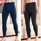 Men Winter Fleece Lined 100  Cotton Thermal Long Johns Bottom Underwear Pants