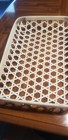 Vintage White Washed Large Tobacco Basket 13x19