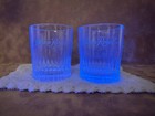 Set Of 2 -limited Edition  Etched Crown Royal  est  1939  Ribbed  Rocks Glasses 