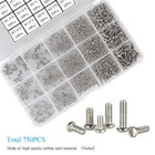 750pcs M1 4 m1 6 m2 m2 5 m3 Phillips Pan Head Small Machine Screws tiny Screw mi