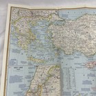 Vtg National Geographic Map  Lands Of The Bible Today  December 1967 40 5 x29 