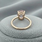 2 00ct Oval Cut Lab Created Pink Diamond Solitaire Ring 14k Yellow Gold Plated