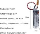 20x Er17500v 3 6v Plc Digital Control Battery With Brown Plug Toshiba Er17500v