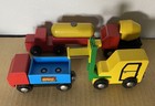 17 Vtg Brio Wooden Train Engine Car Caboose Tanker Truck Cement Mixer Lot