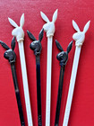 6  Vintage 1970 s Playboy Bunny Cocktail Drink Swizzle Sticks Stirrers