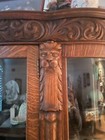 Beautiful Antique Dark Oak And Glass Display Case