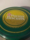Vintage Purina Dog Biscuits Steel Tin Canister Treat Container With Lid 1989