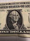 2021 Federal Reserve Note Ink Smear Error On Washington Image  1 Dollar Bill