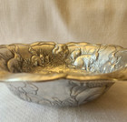 Arthur Court Bunny Rabbit Aluminum Decorative Bowl 14  Diameter