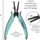 Beadsmith Metal Hole Punch Pliers W guage Guard-1 25 Mm   05-inch 